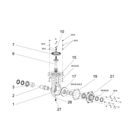 MH 793 - Oleo-Mac Tiller Transmission Diagram