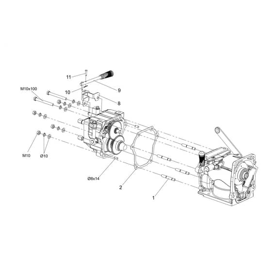 MH 796 - Oleo-Mac Tiller Clutch Diagram