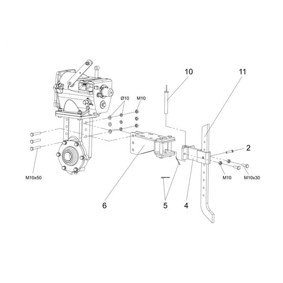 MH 796 - Oleo-Mac Tiller Drag bag Diagram