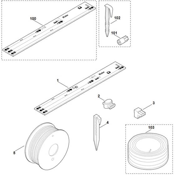 Viking MI555.0 C - Installation Material - Parts Diagram