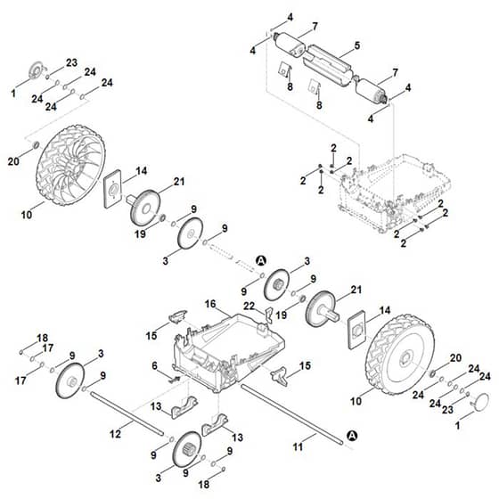 Viking MI555.0 C - Rear-Wheel Drive Unit - Parts Diagram