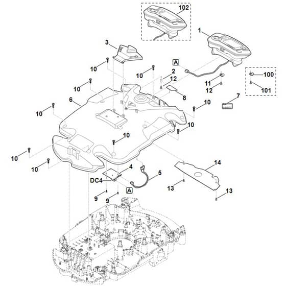 Viking MI632.0 PC - Housing Upper Part - Parts Diagram