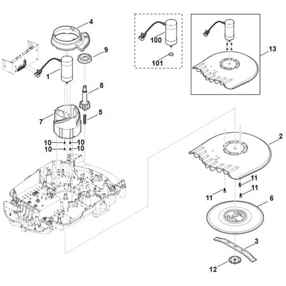 Viking MI632.1 PC - Mowing Deck, Height Adjustment - Parts Diagram
