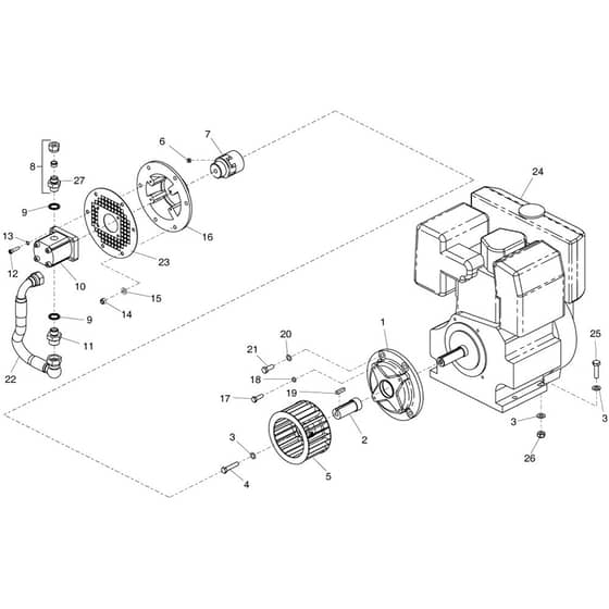 Belle Midi 20-110D (PAN) - Pump & Motor Assembly