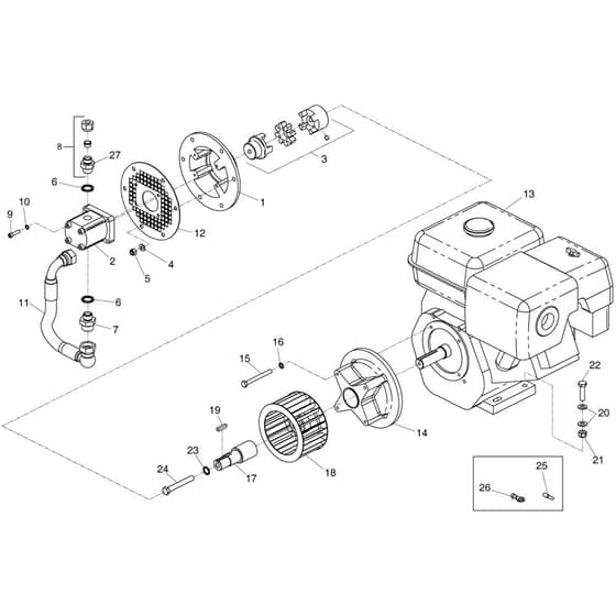 Belle Midi 20-140 - Pump & Motor Assembly