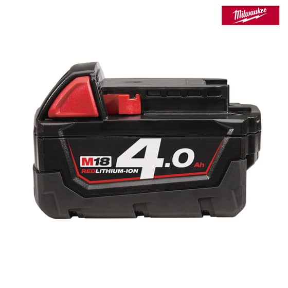 Milwaukee M18 B4 REDLITHIUM-ION Slide Battery Pack 18 Volt 4.0Ah Li-Ion - 4932430063