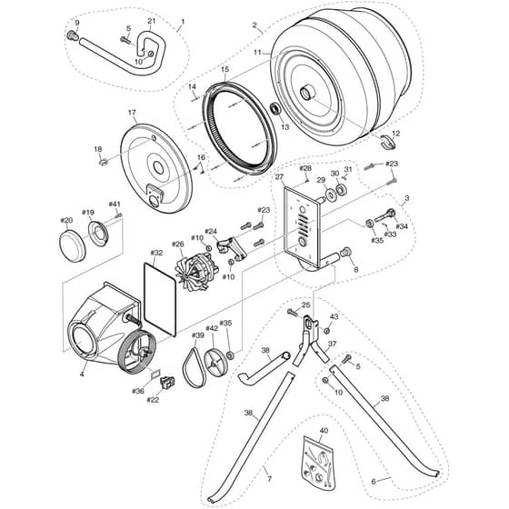Belle Minimix 110 - Main Assembly