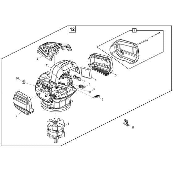 Belle Minimix 150E+ - Power Head Assembly