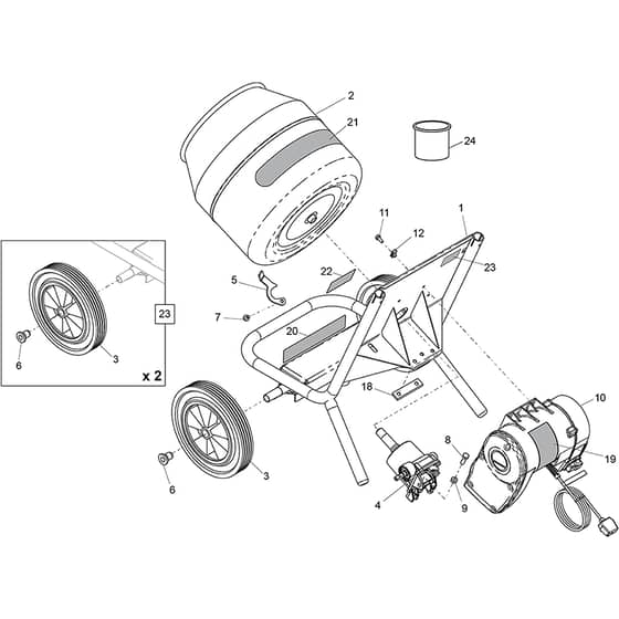 Belle Minimix 150 - Frame Assembly