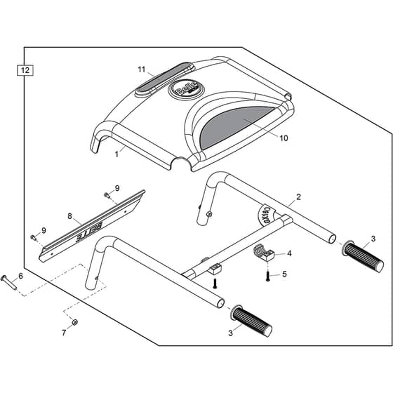 Belle Minimix 150 - Handle Assembly (Honda GX160)