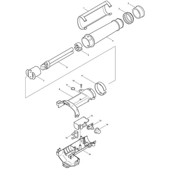 Makita ML142 - Rechargeable Flashlight - Power Tool Diagram