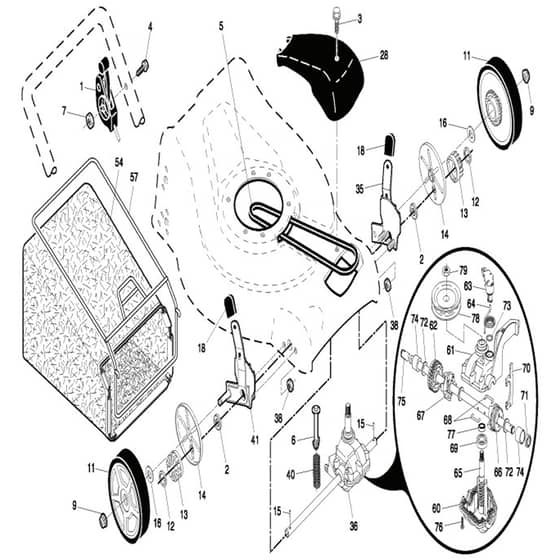 McCulloch MM51-500 CMDW - 2008-03 - Drive Parts Diagram