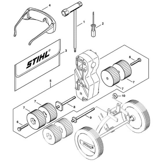 Stihl MM55 - Tools, Extras - Parts Diagram