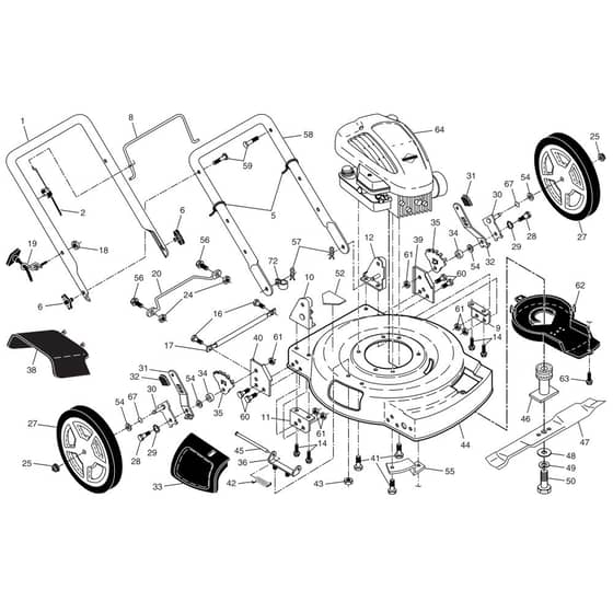 McCulloch MM56-550 SMDW - 96121001700 - 2008-02 - Frame Parts Diagram