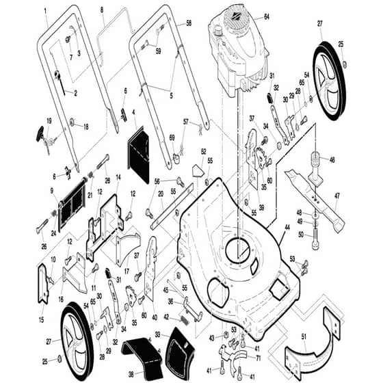 McCulloch MM56-675 DWA - 96141021500 - 2009-01 - Frame Parts Diagram