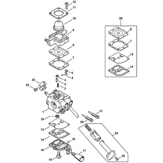 Stihl MM56 - Carburetor - Parts Diagram