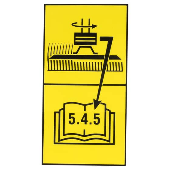 Genuine Stiga SR 6365 EV, SR 6365B Deck Engage Decal - 114358654/1