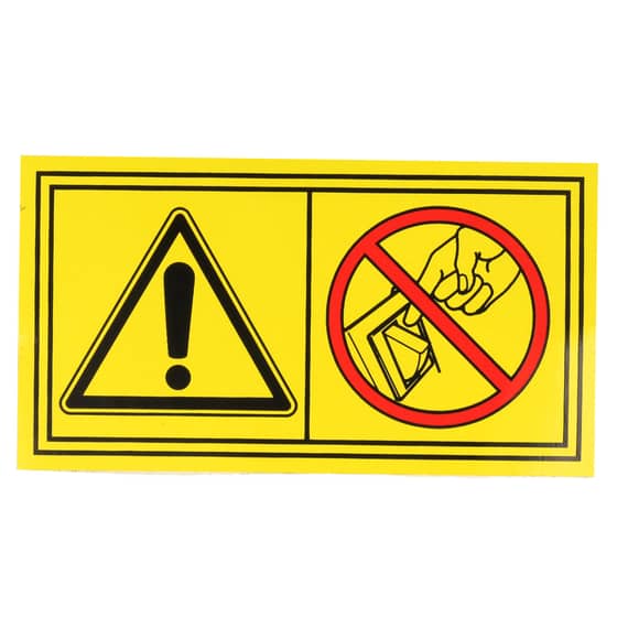 Genuine Stiga SR 6365B, COMBI 3072 H Safety Decal (Seat Switch) - 114360118/0