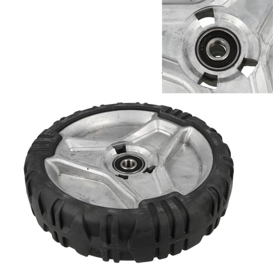 Genuine Stiga Twinclip 950e V, Multiclip Pro 50 Aluminium Wheel Assembly (D=210) - 381007494/0