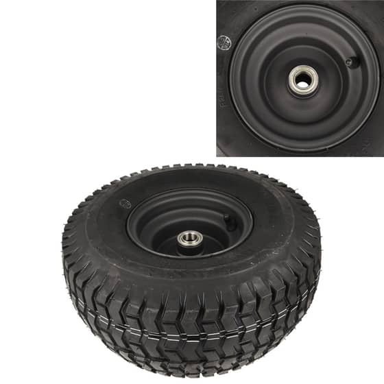 Genuine Mountfield Stiga Wheel Assembly 15" P512 - 382680102/0