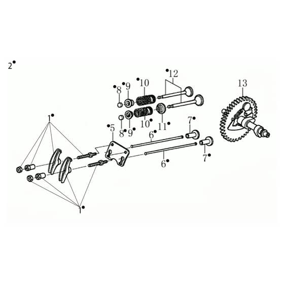 MOTORE K800H - Oleo-Mac Tiller Valve Diagram