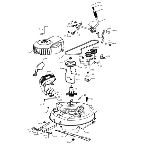 McCulloch MOWCART - 96021000800 - 2010-12 - Mower Deck - Cutting Deck Parts Diagram