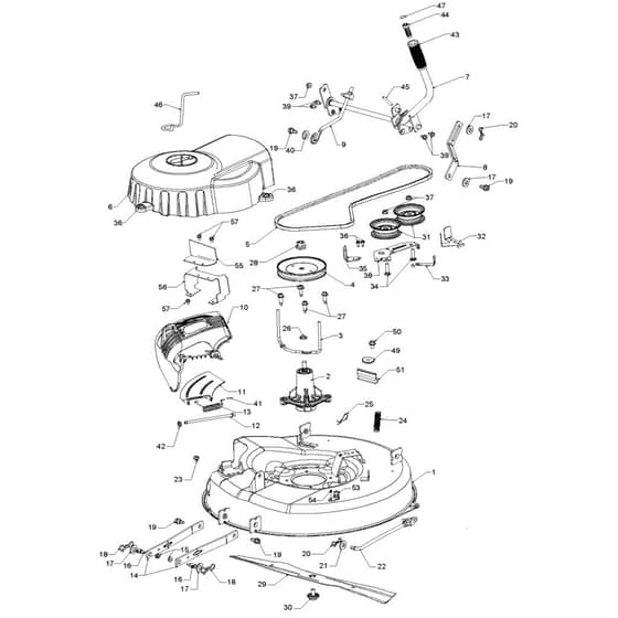 McCulloch MOWCART - 96021001200 - 2010-12 - Mower Deck - Cutting Deck Parts Diagram
