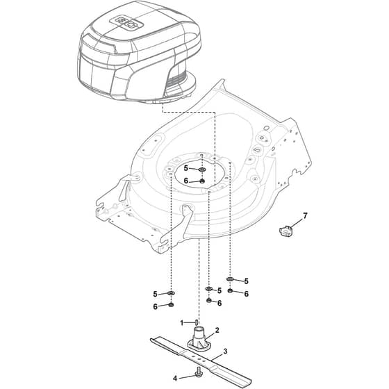 MP1 500 Li - 2016-2019 - 294501003/16 - Castel Garden Rotary Mower Blade Diagram