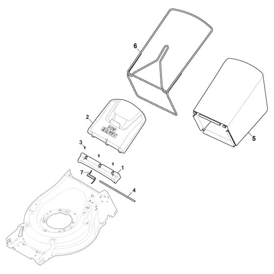 MP1 554 WS-G - 2015-2019 - 294556043/15 - Castel Garden Rotary Mower Grass Catcher Diagram