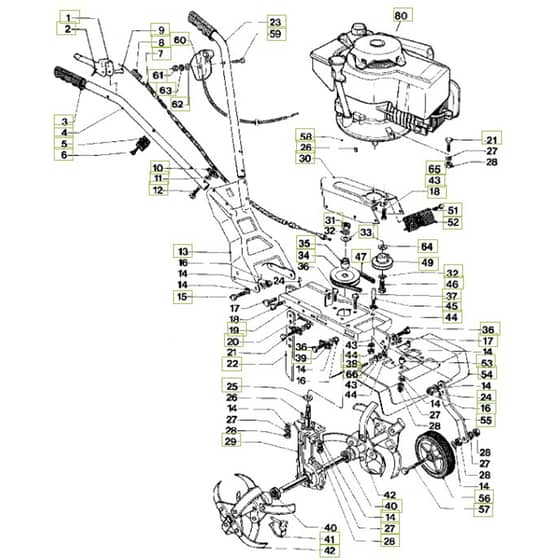 McCulloch MPT 40 - 963878039 - 2009-10 - Product Complete (2) Parts Diagram