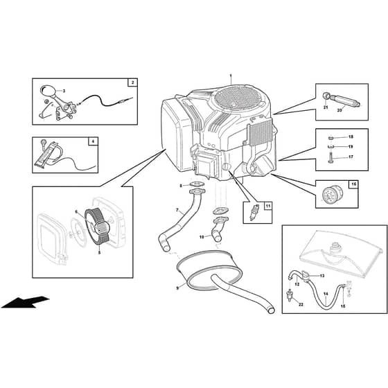 MPV 520 W - 2017-2019 - 2F2020821/S17 - Stiga Front Mower Engine Diagram