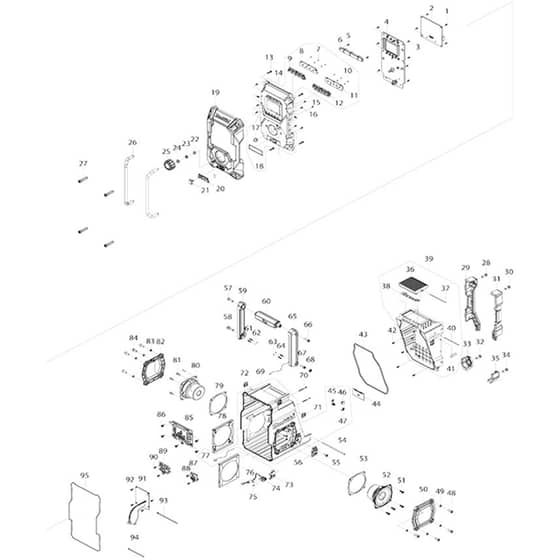 Makita MR001G - Job Site Radio - Power Tool Diagram