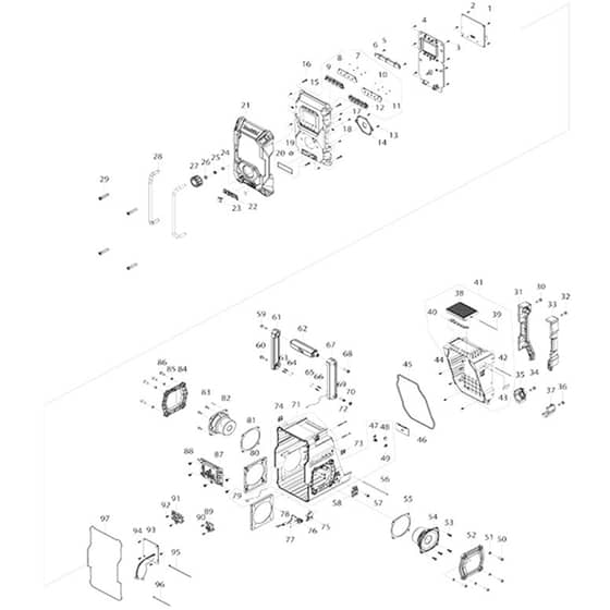 Makita MR002G - Job Site Radio - Power Tool Diagram