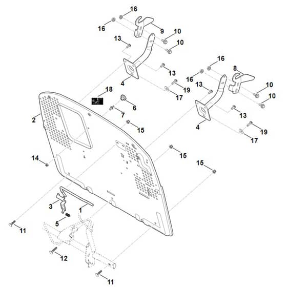 Viking MR4082.0 - Back Panel - Parts Diagram