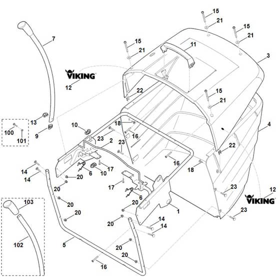 Viking MR4082.0 - Grass Catcher Bag - Parts Diagram