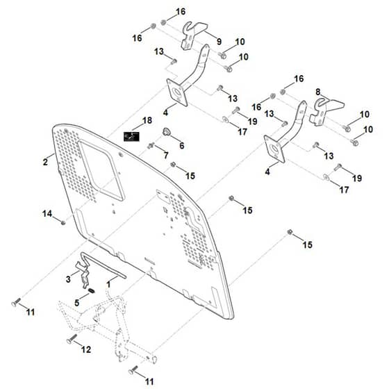 Viking MR4082.1 - Back Panel - Parts Diagram