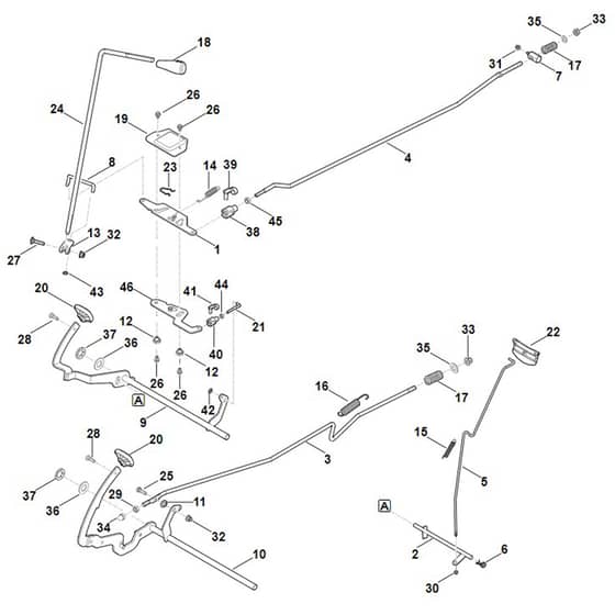 Viking MR4082.1 - Brake And Gearbox Control - Parts Diagram