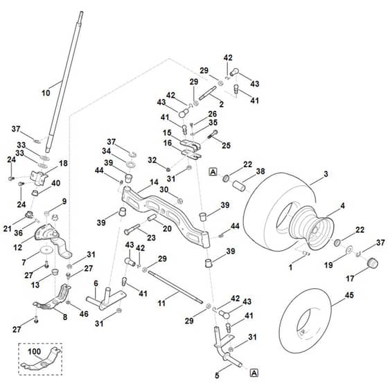 Viking MR4082.1 - Steering, Front Wheel - Parts Diagram
