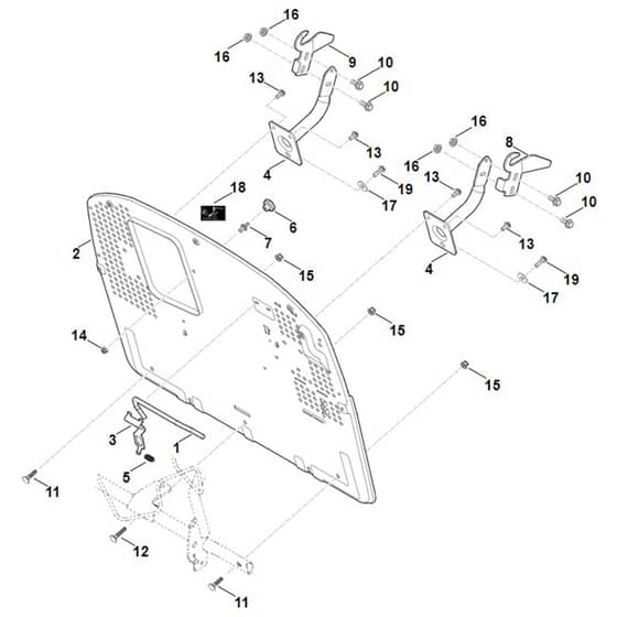 Viking MR4082.2 - Back Panel - Parts Diagram