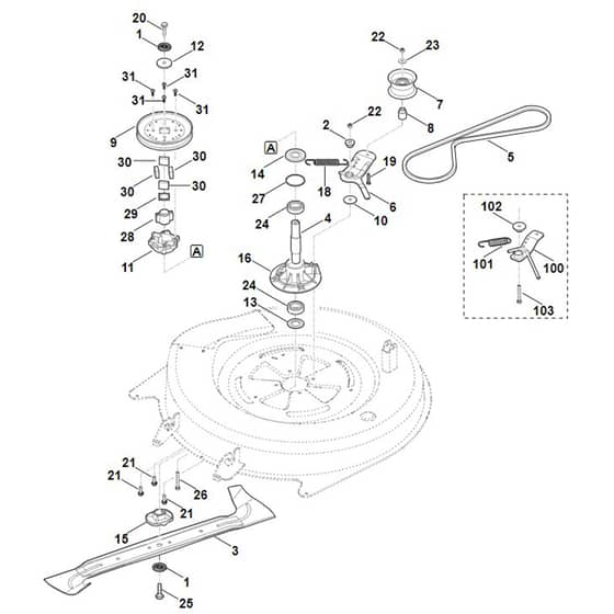 Viking MR4082.2 - Blade Drive - Parts Diagram