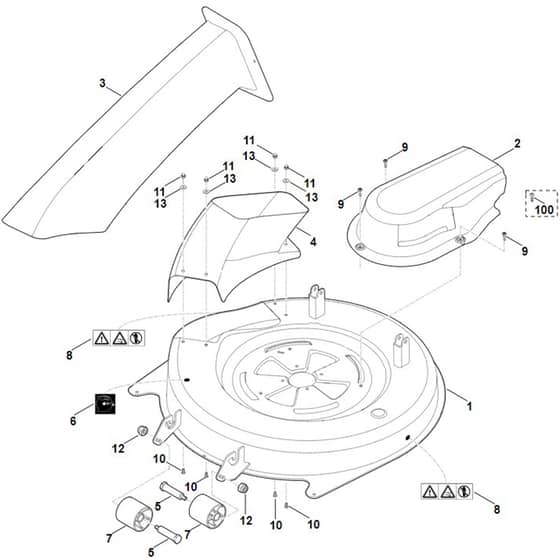 Viking MR4082.2 - Mowing Deck Housing - Parts Diagram