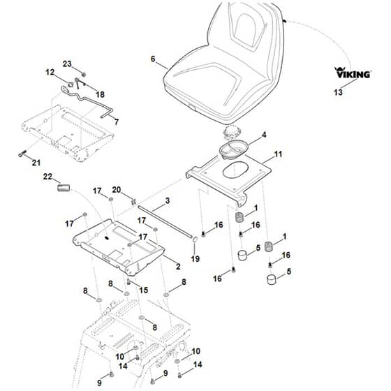 Viking MR4082.2 - Seat - Parts Diagram