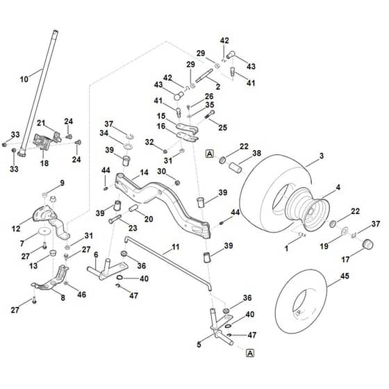 Viking MR4082.2 - Steering, Front Wheel - Parts Diagram