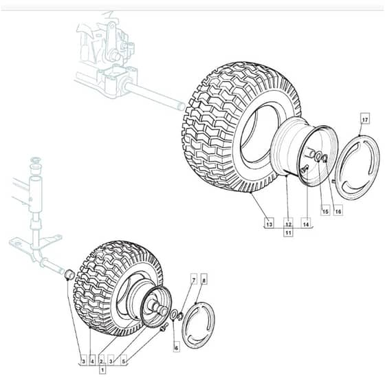 MR 14 37 - 2009 - 2T2242443/IM9 - Mountfield Ride On Mower Wheels Diagram