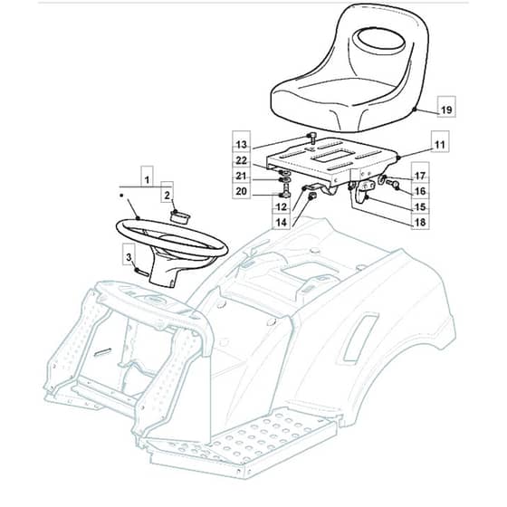 MR 14 37 H - 2009 - 2t2642443/IM9 - Mountfield Ride On Mower Seat Diagram