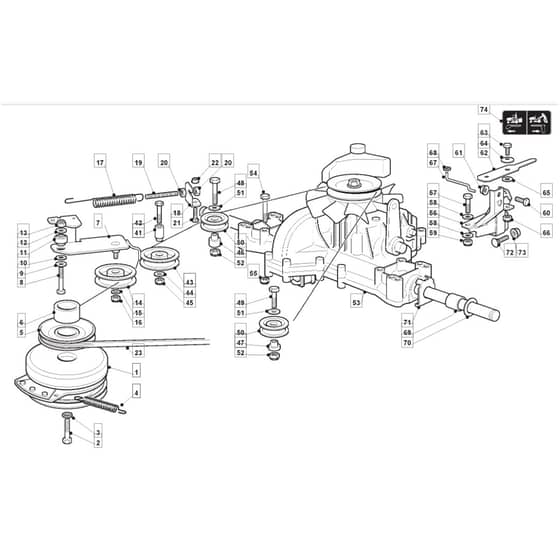 MR 14 37 H - 2009 - 2t2642443/IM9 - Mountfield Ride On Mower Transmission Diagram