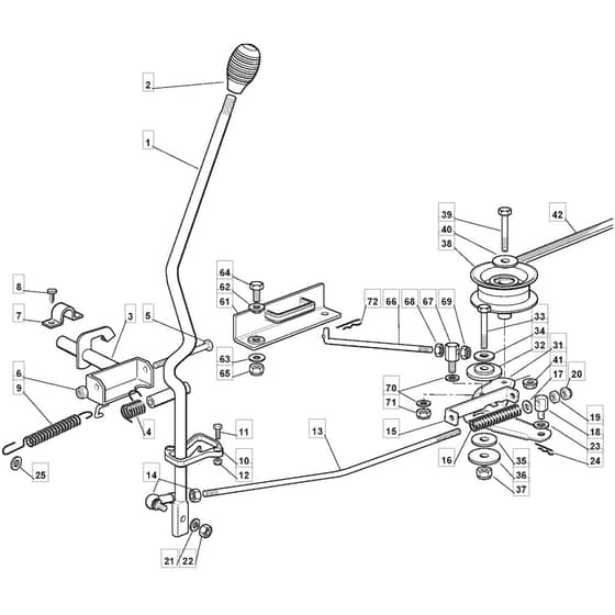 MRL 7213 H - 2009-2010 - 2T1522436/IM9 - Mountfield Ride On Mower Engagement Diagram