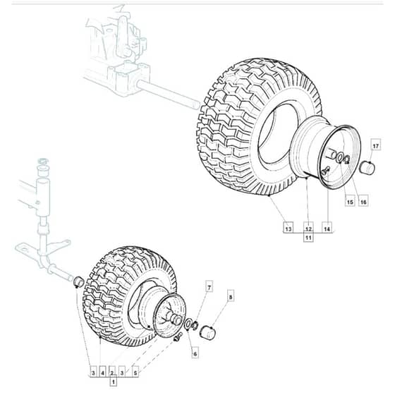MRL 9214 H - 2010 - 2T0420236/IM0 - Mountfield Ride On Mower Wheels Diagram