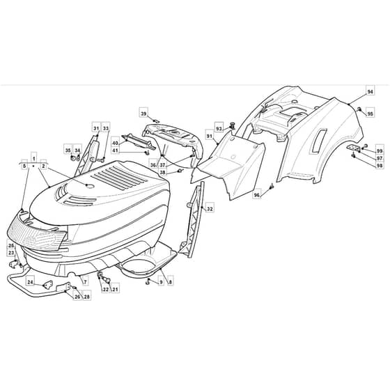 MRL 9214 H - 2009 - 2T2642436/IM9 - Mountfield Ride On Mower Body Diagram