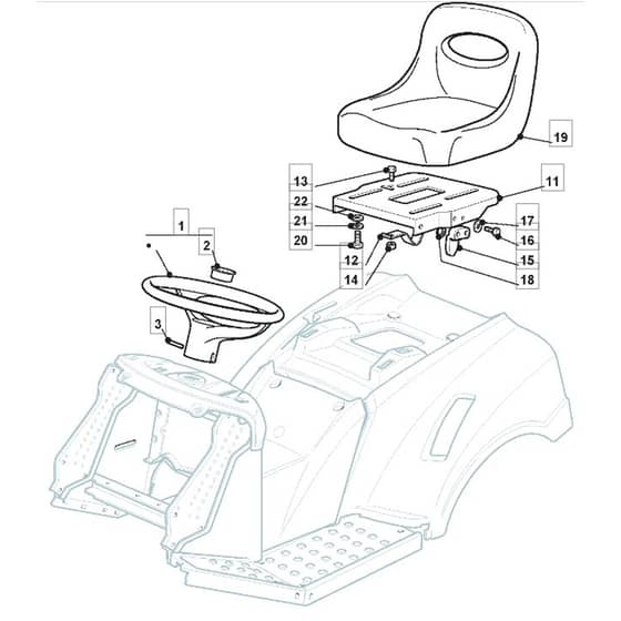 MRL 9214 H - 2009 - 2T2642436/IM9 - Mountfield Ride On Mower Seat Diagram
